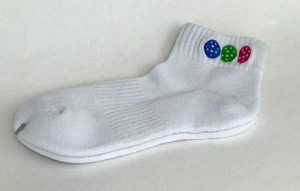 Embroidered pickleball sock, single