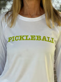 long sleeved UPF 50+ tee with PICKLEBALL