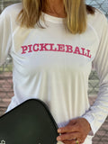 long sleeved UPF 50+ tee with PICKLEBALL