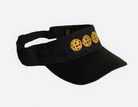 black visor with gold pb