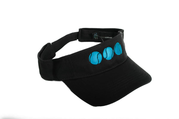 black visor with aqua tennis